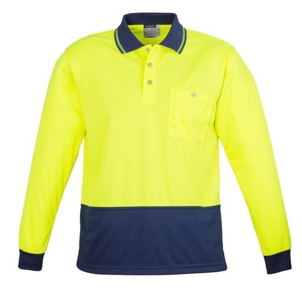 Day Only Hi vis Long Sleeved Polo - Pacific Consumables